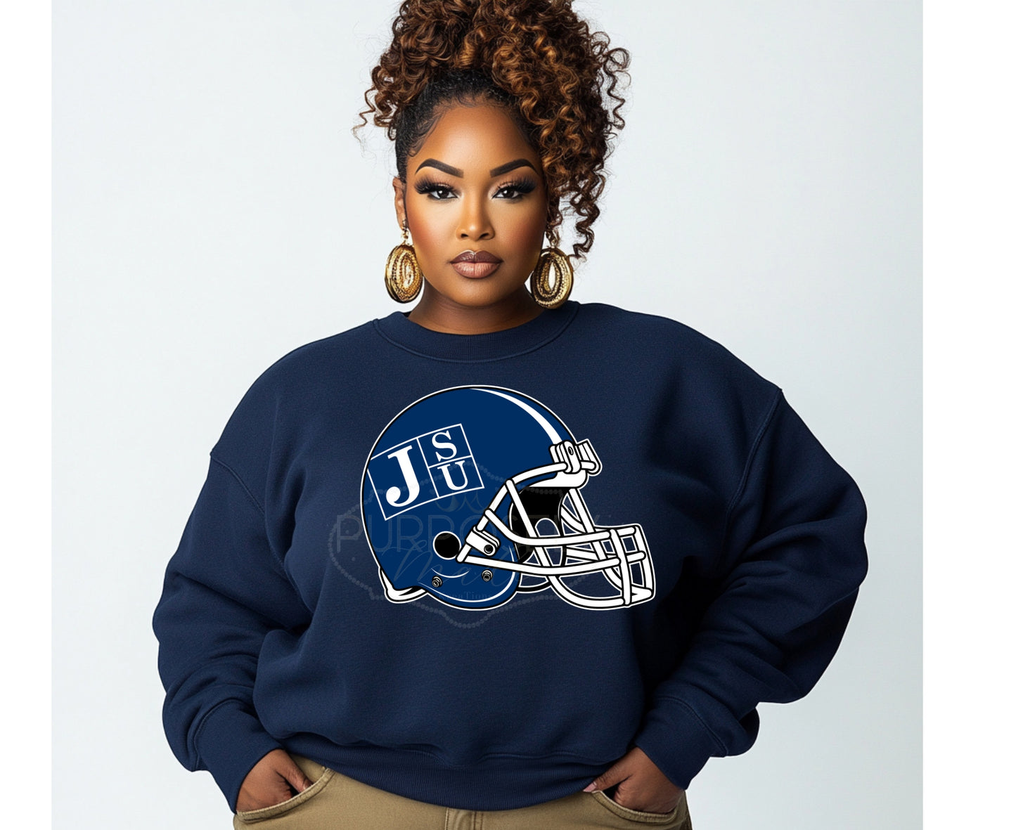 Sweatshirt HBCU, JSU, Jackson State University helmet
