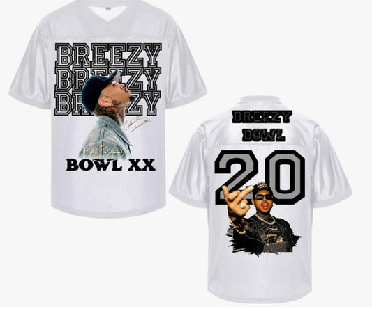 Chris brown jersey, Personalized Chris Brown Tour Football Jersey, Custom Breezy Bowl 2025 Shirt, R&B Concert Merch, Unisex Shirt