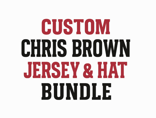 Custom Chris Brown Jersey and hat bundle***freestyle
