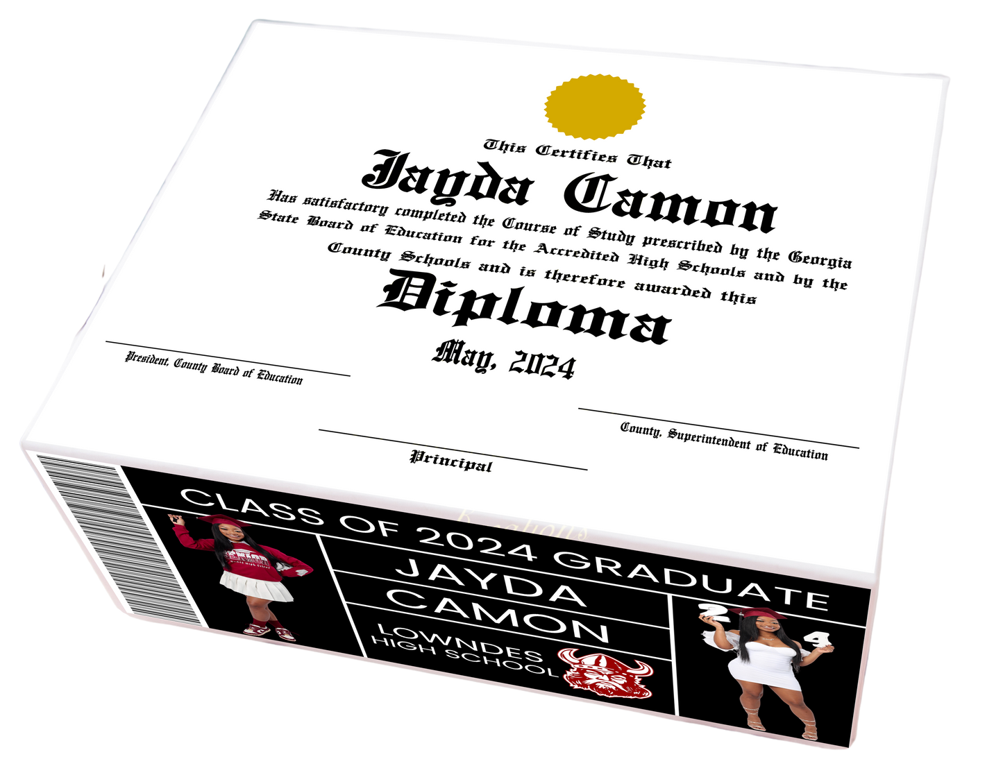 Custom grad gift box