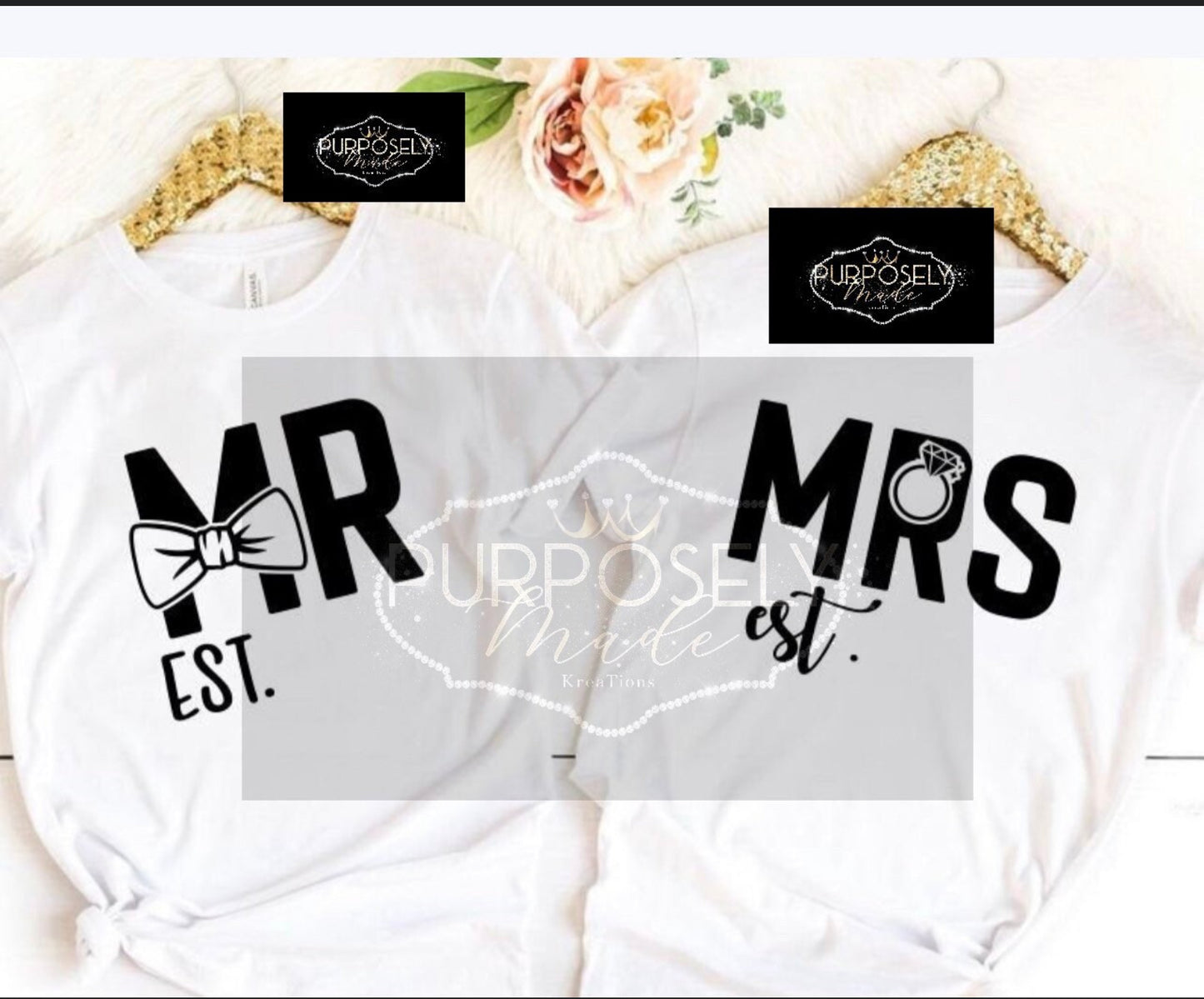 Mr mrs est couples shirt