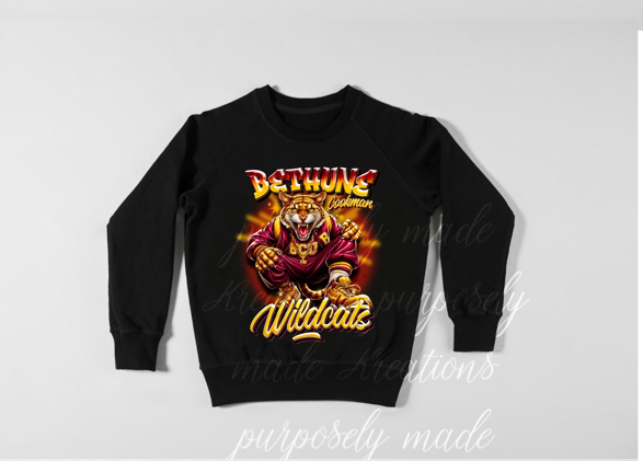 Sweatshirt HBCU, Bethune, wildcats