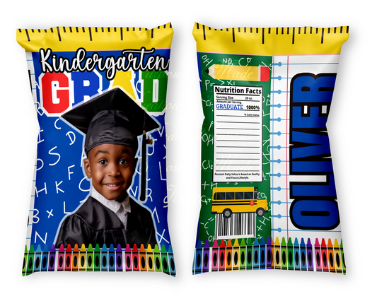 Custom grad chip bag