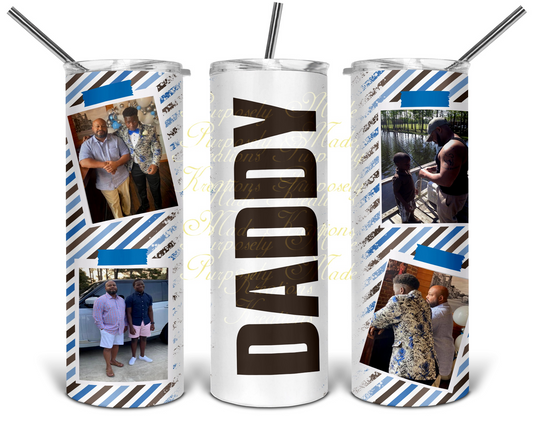 Daddy tumbler custom with pictures