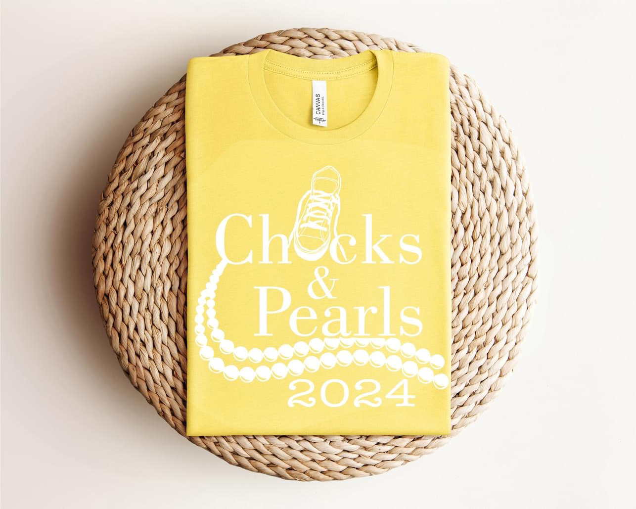 Chucks and pearls 2024 white writing