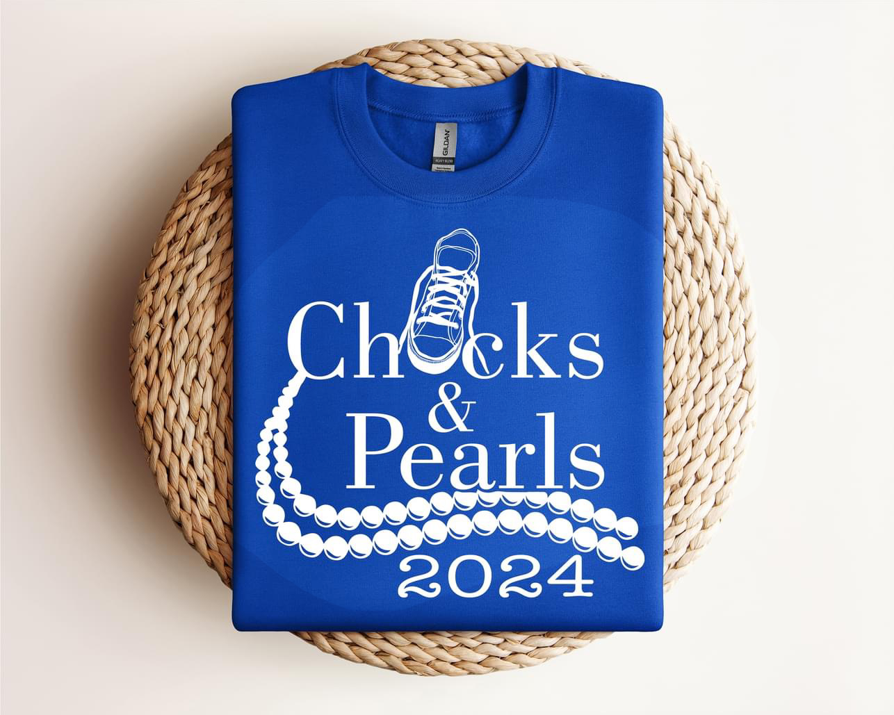 Chucks and pearls 2024 white writing