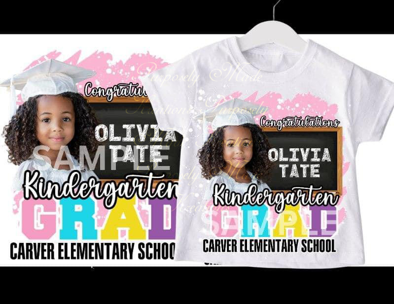 Her kindergarten grad shirt