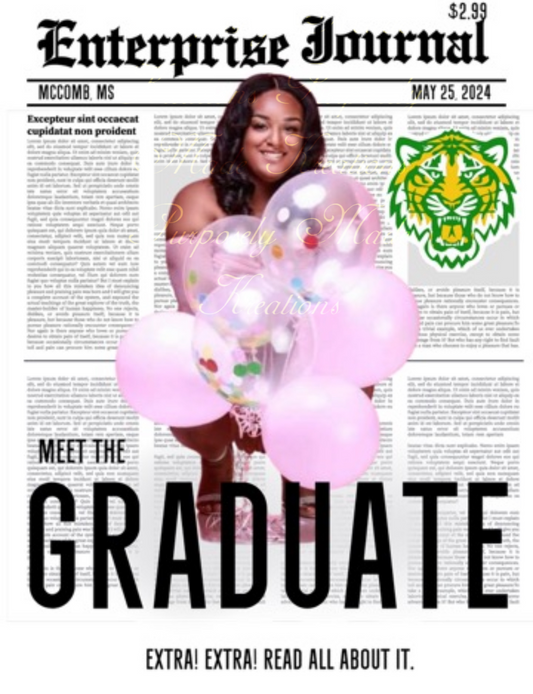 Grad magazine cover or newspaper